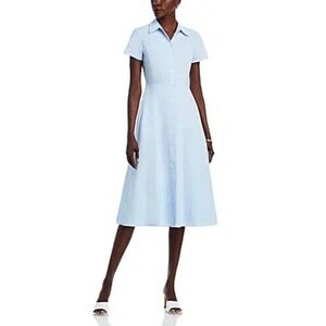THEORY Midi Shirt Dress In Skylight light blue Size 10 $445‎ New with tags